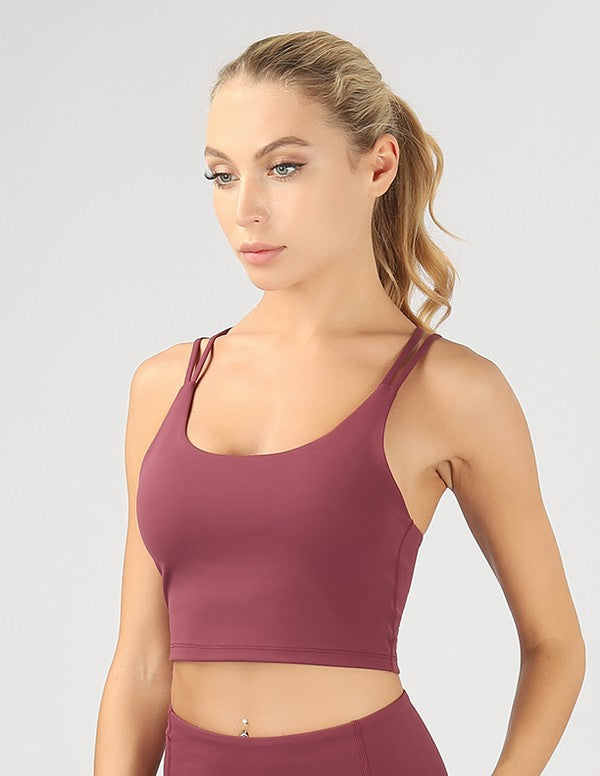 Orpah Split Shoulder Strap Crop Top