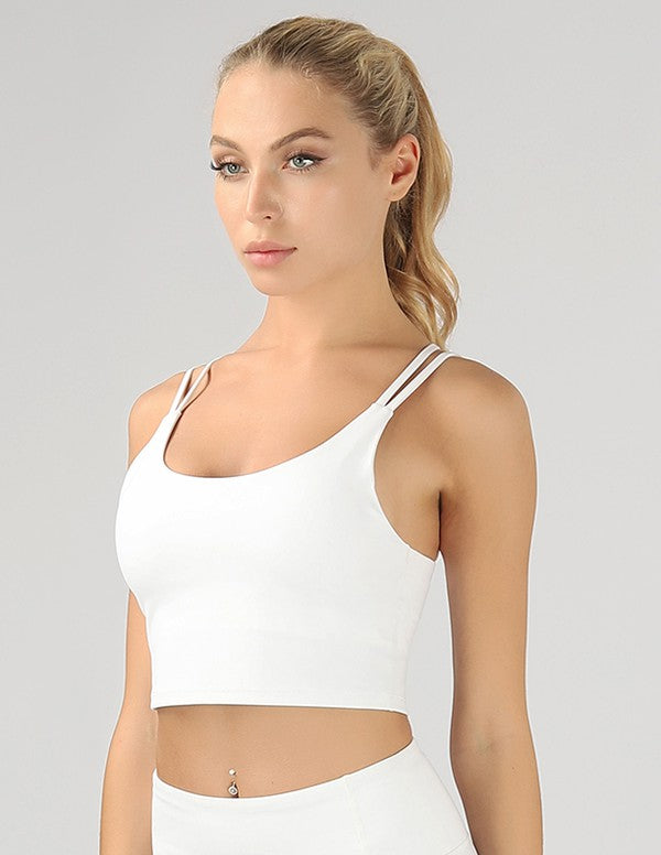 Orpah Split Shoulder Strap Crop Top