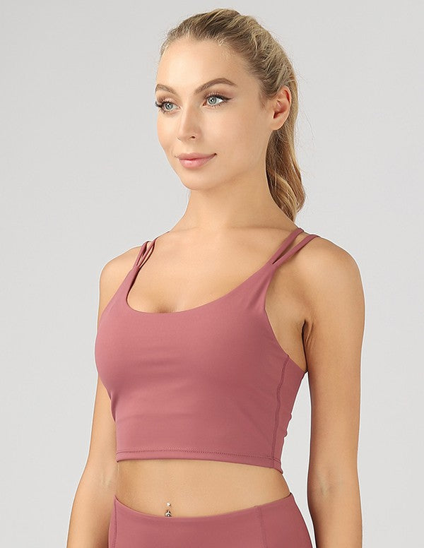 Orpah Split Shoulder Strap Crop Top