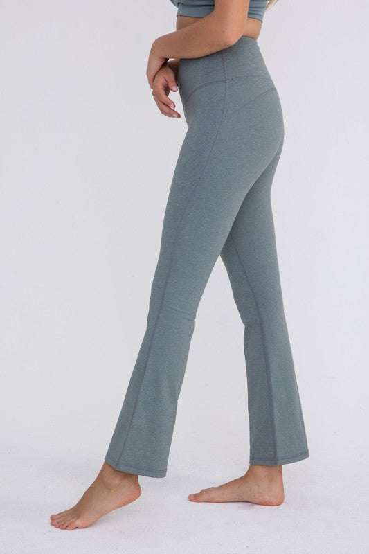 Joanna Flare Swoop Back High-Waisted Leggings