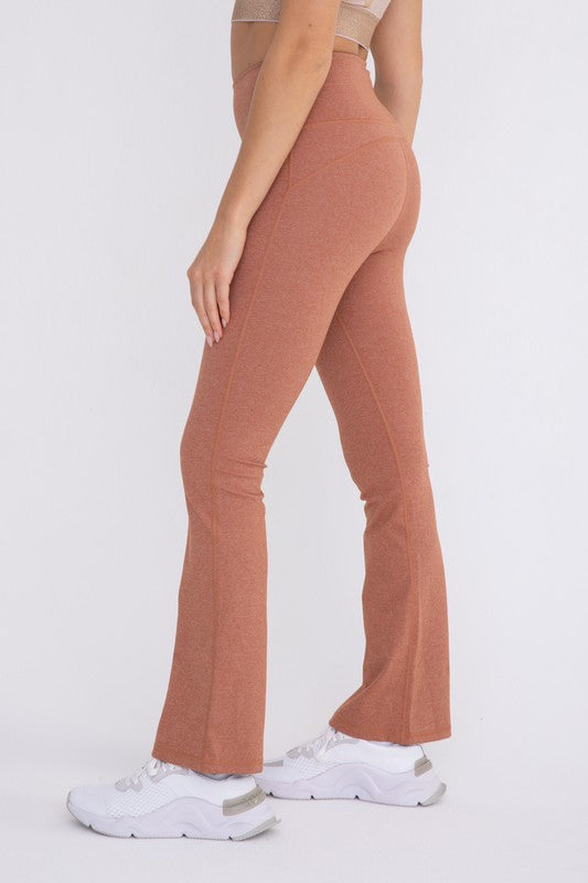 Joanna Flare Swoop Back High-Waisted Leggings