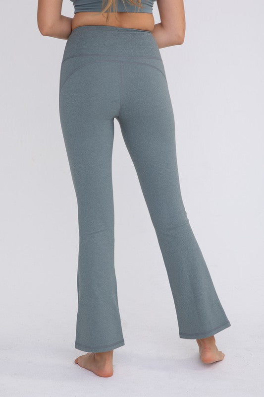 Joanna Flare Swoop Back High-Waisted Leggings