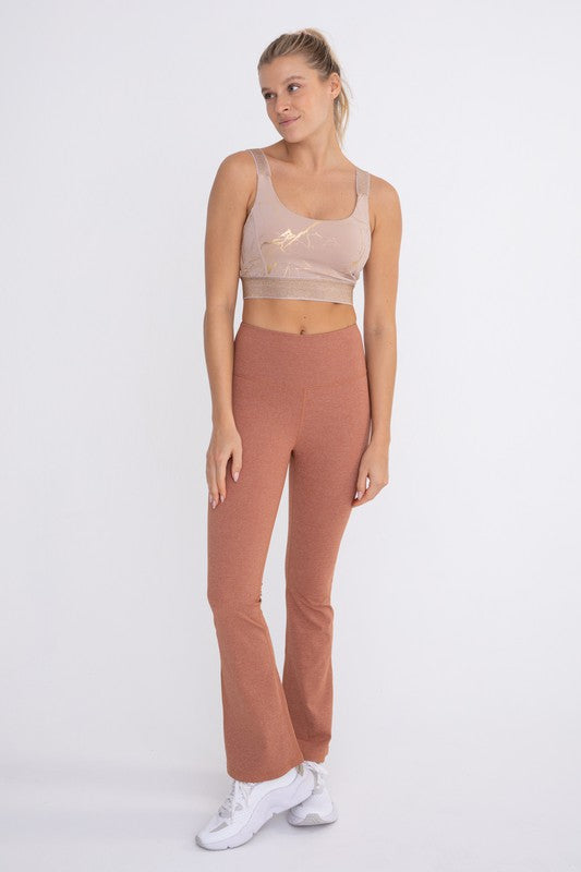 Joanna Flare Swoop Back High-Waisted Leggings