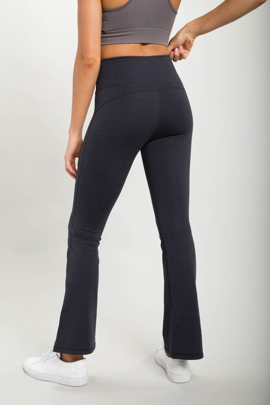 Joanna Flare Swoop Back High-Waisted Leggings