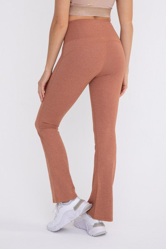 Joanna Flare Swoop Back High-Waisted Leggings