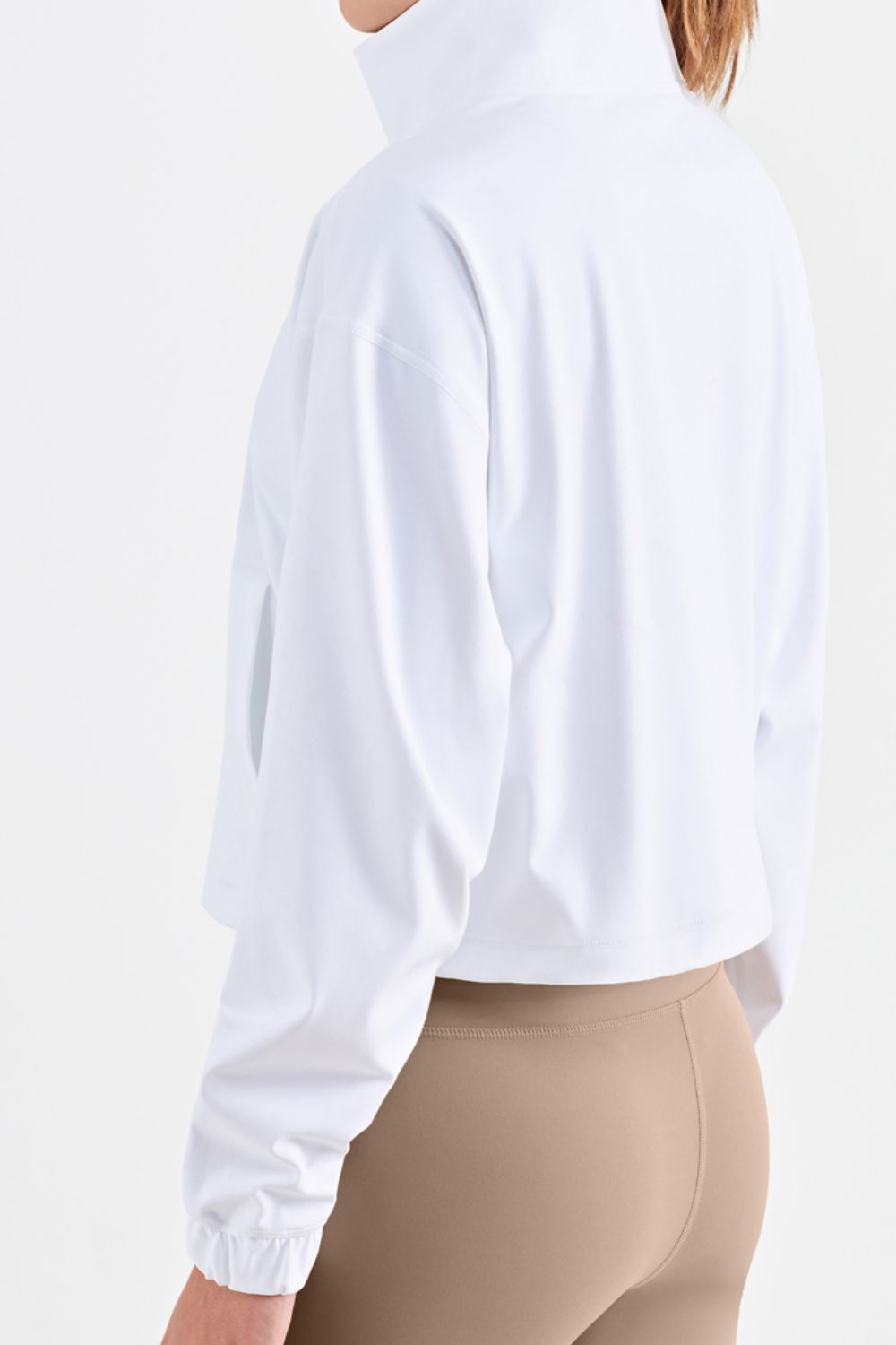 Half-Zip Dropped Shoulder Sports Top