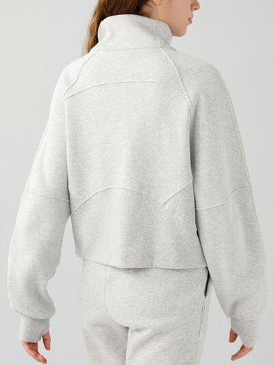 Half Zip Pocketed Active Sweatshirt