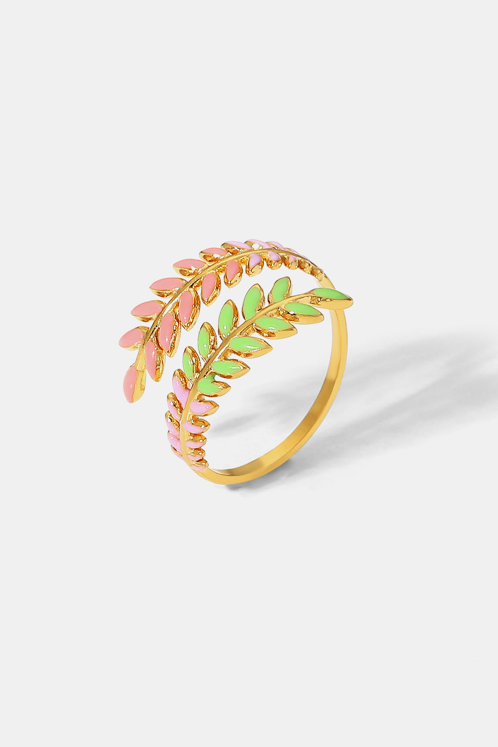 Multicolored Leaf Bypass Ring