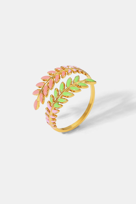 Multicolored Leaf Bypass Ring