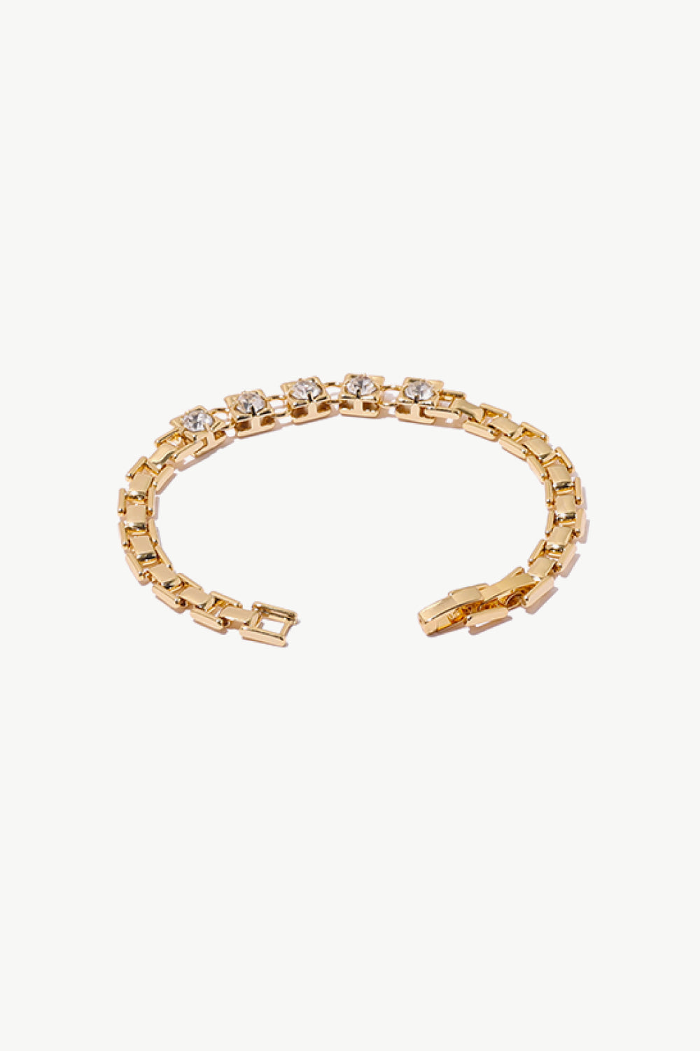 18K Gold-Plated Rhinestone Tennis Bracelet