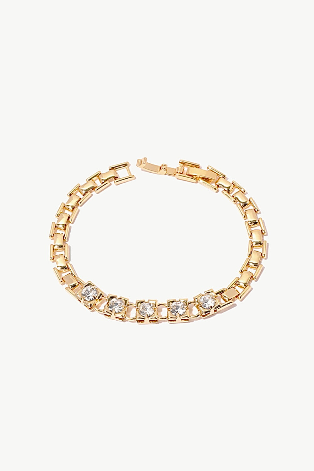 18K Gold-Plated Rhinestone Tennis Bracelet