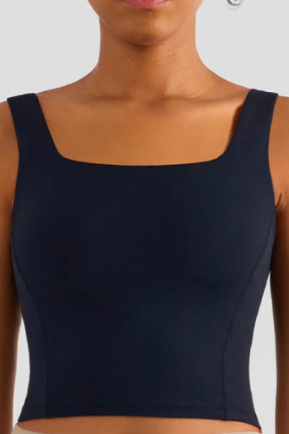 Square Neck Cropped Sports Tank