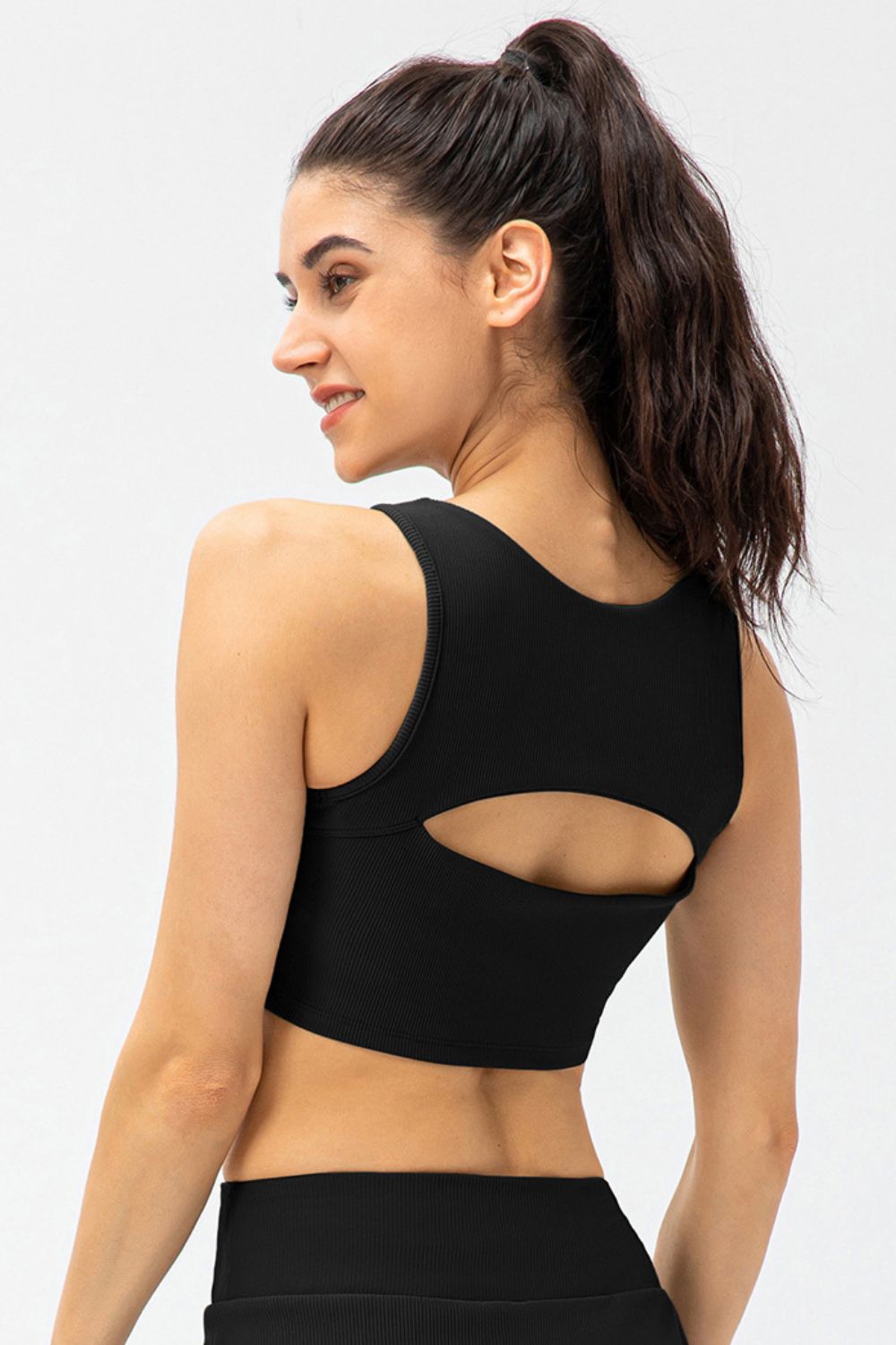 Cutout Detail Sports Bra