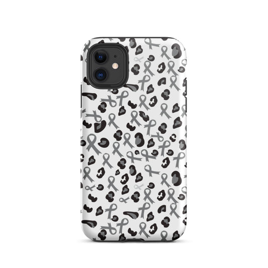 Gray & Cheetah Tough iPhone case