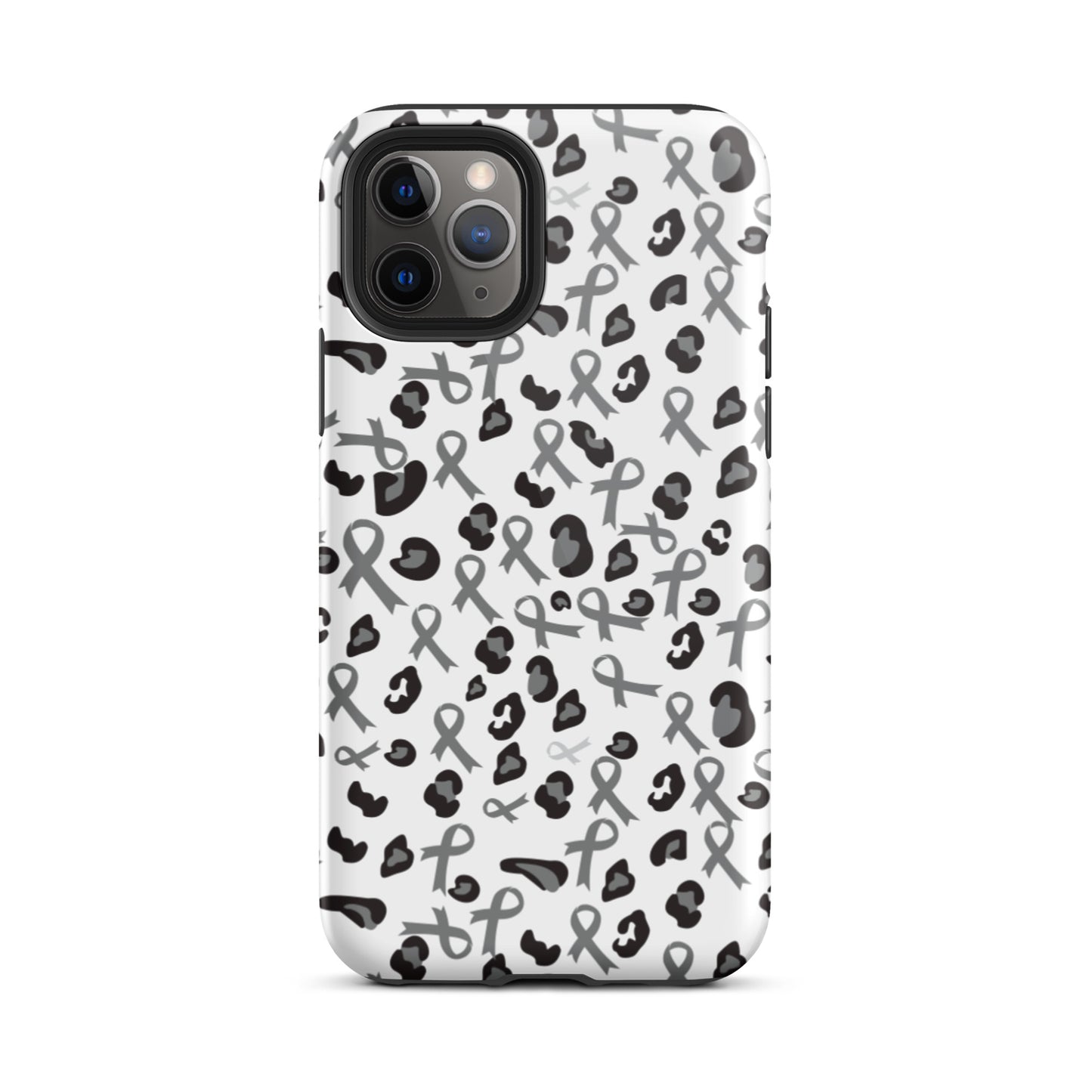 Gray & Cheetah Tough iPhone case