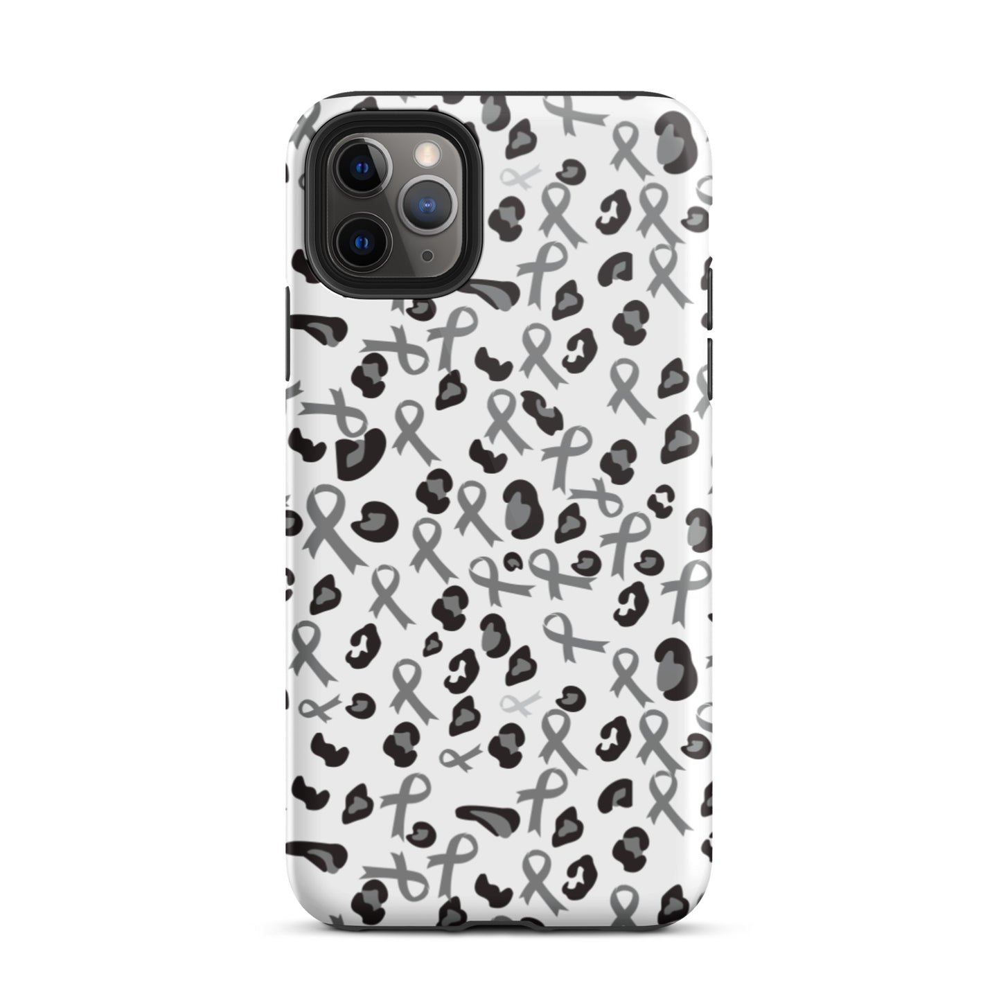 Gray & Cheetah Tough iPhone case