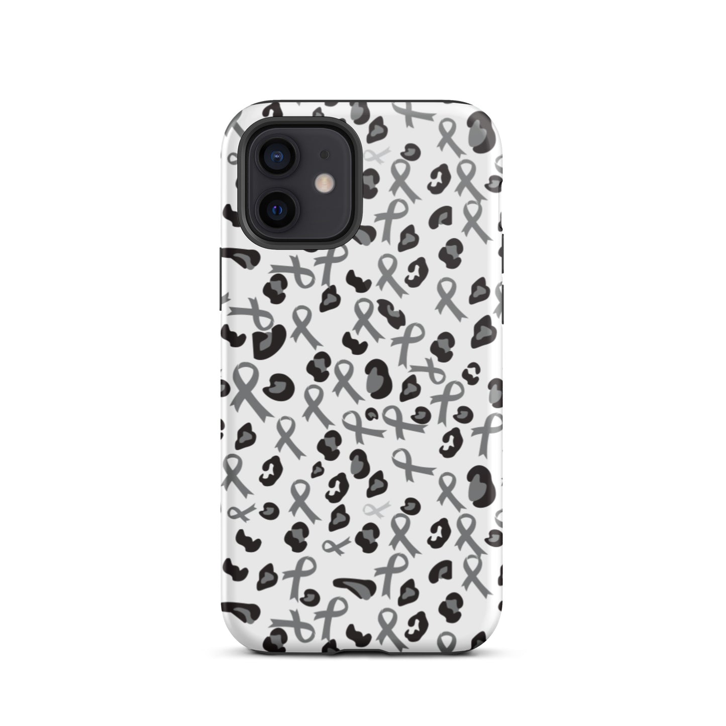 Gray & Cheetah Tough iPhone case