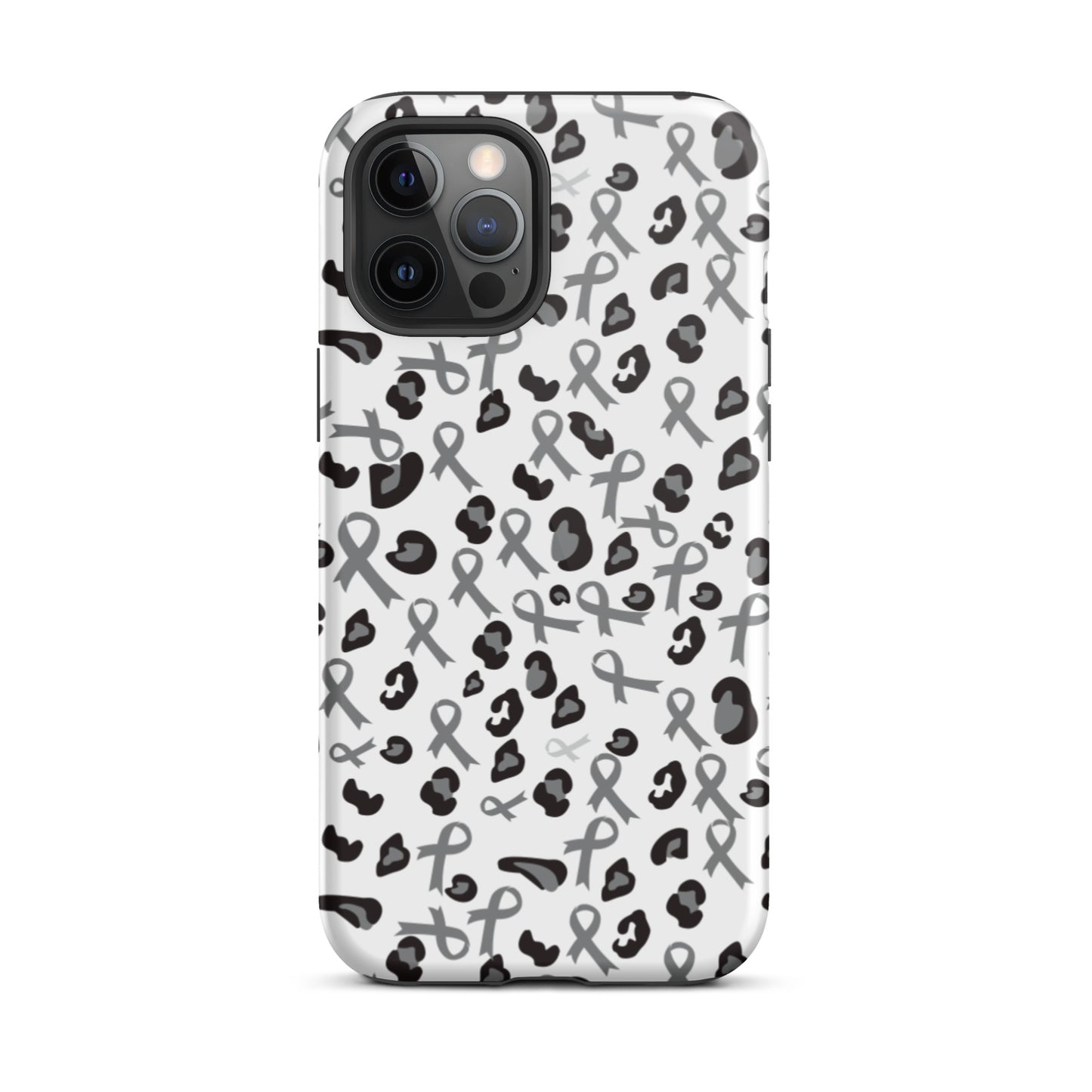 Gray & Cheetah Tough iPhone case