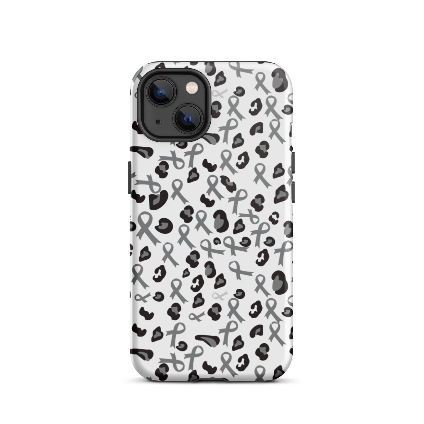 Gray & Cheetah Tough iPhone case