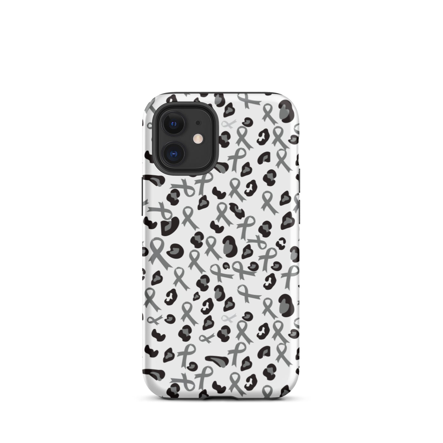 Gray & Cheetah Tough iPhone case