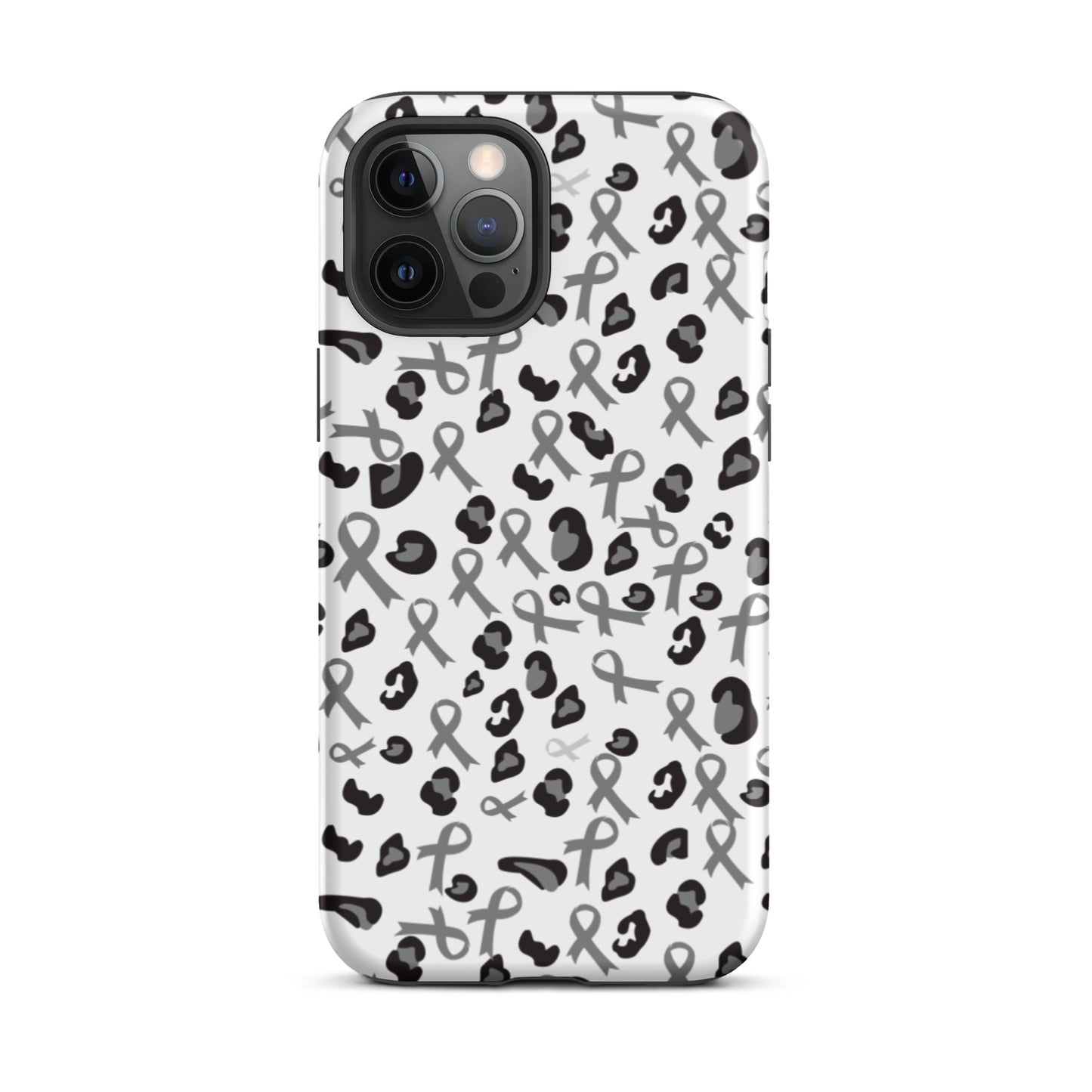 Gray & Cheetah Tough iPhone case