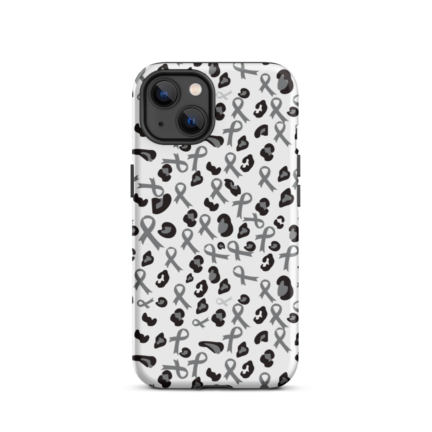 Gray & Cheetah Tough iPhone case