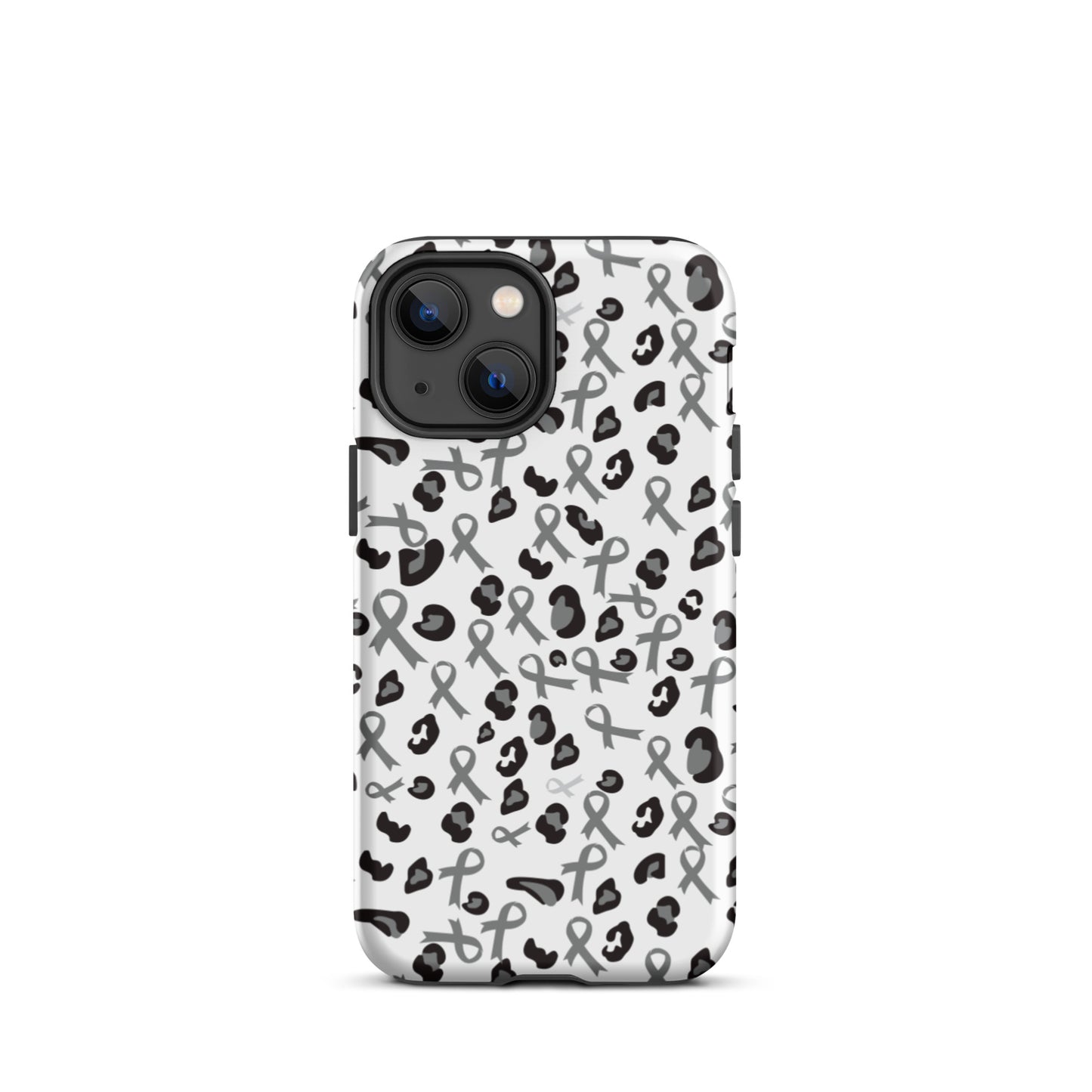 Gray & Cheetah Tough iPhone case