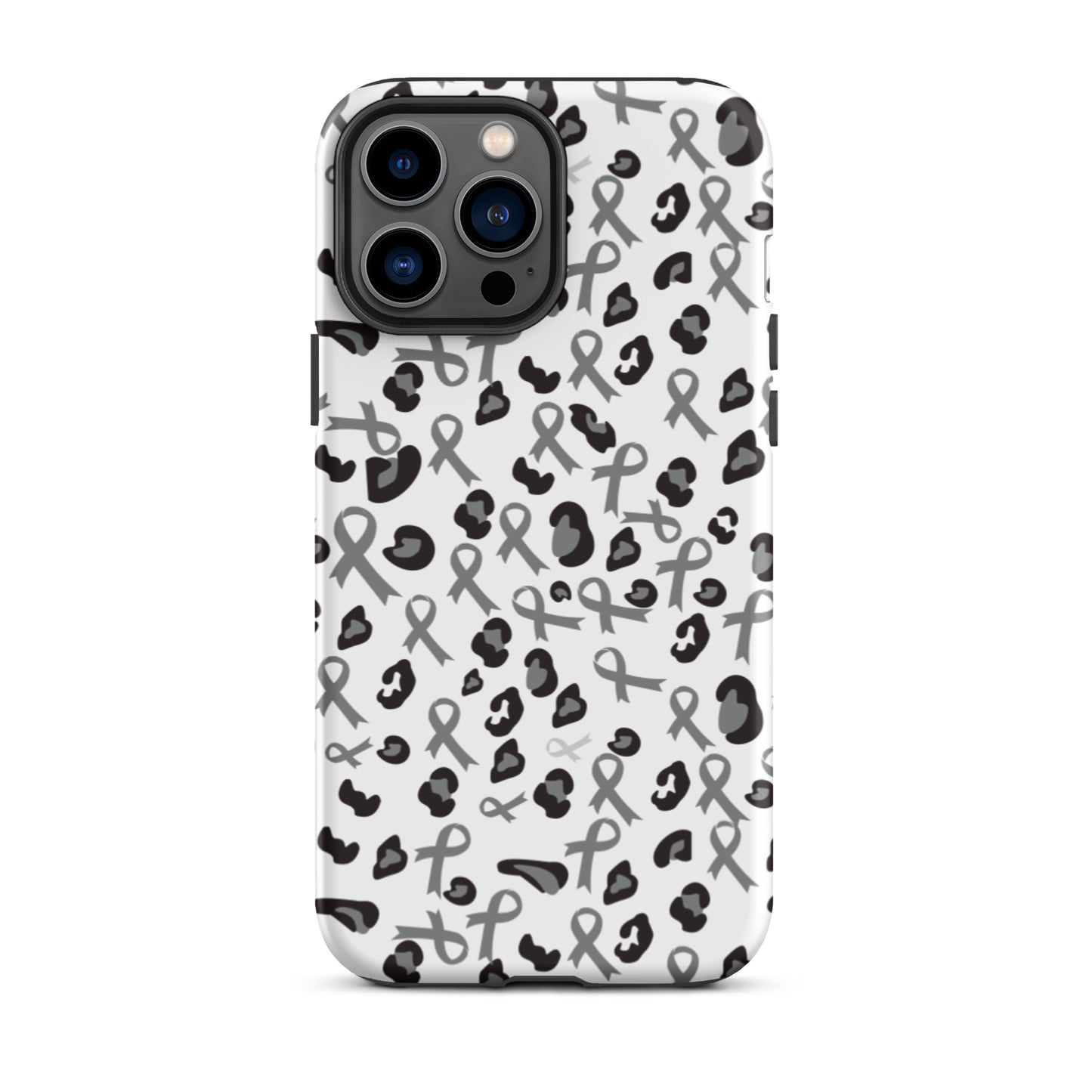 Gray & Cheetah Tough iPhone case