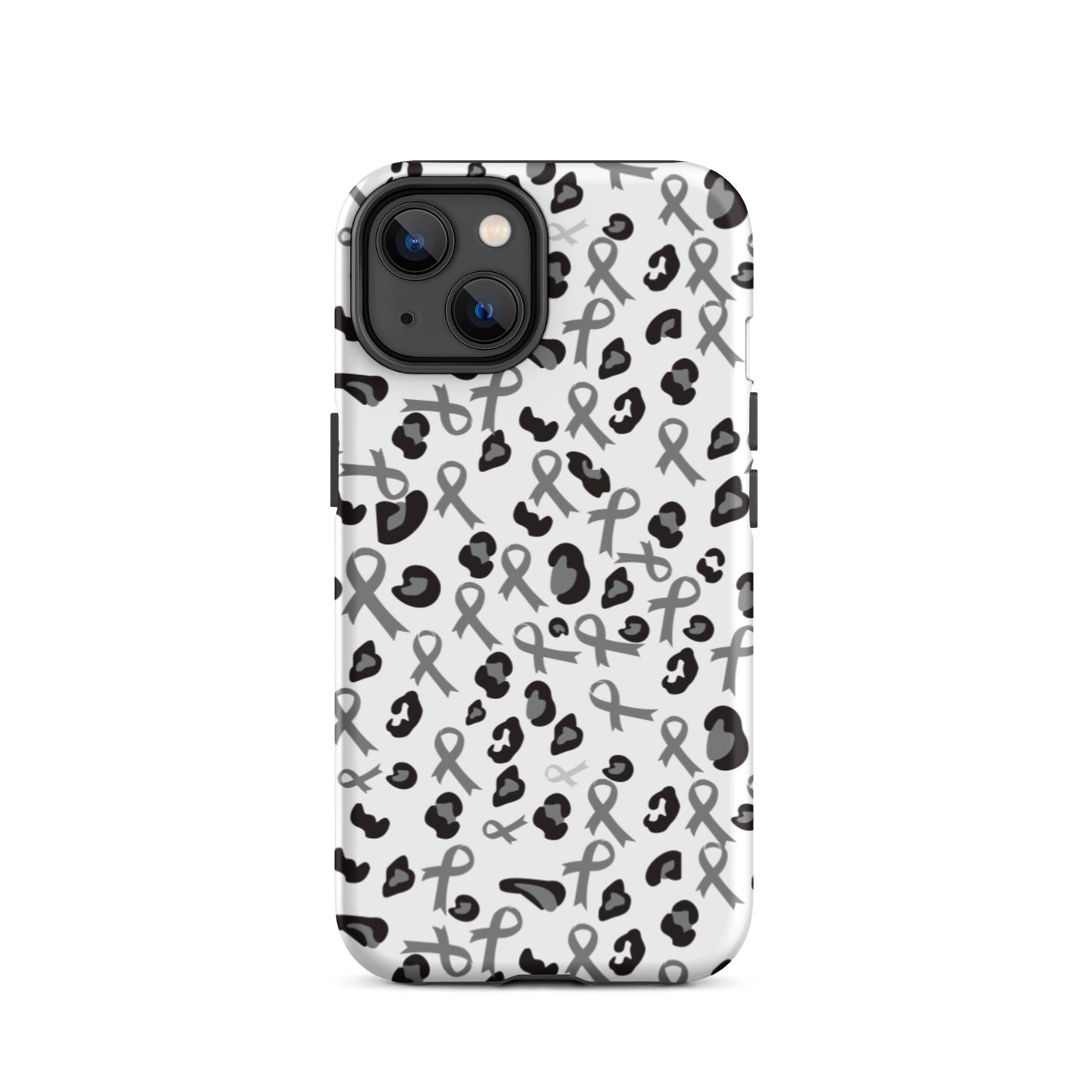 Gray & Cheetah Tough iPhone case