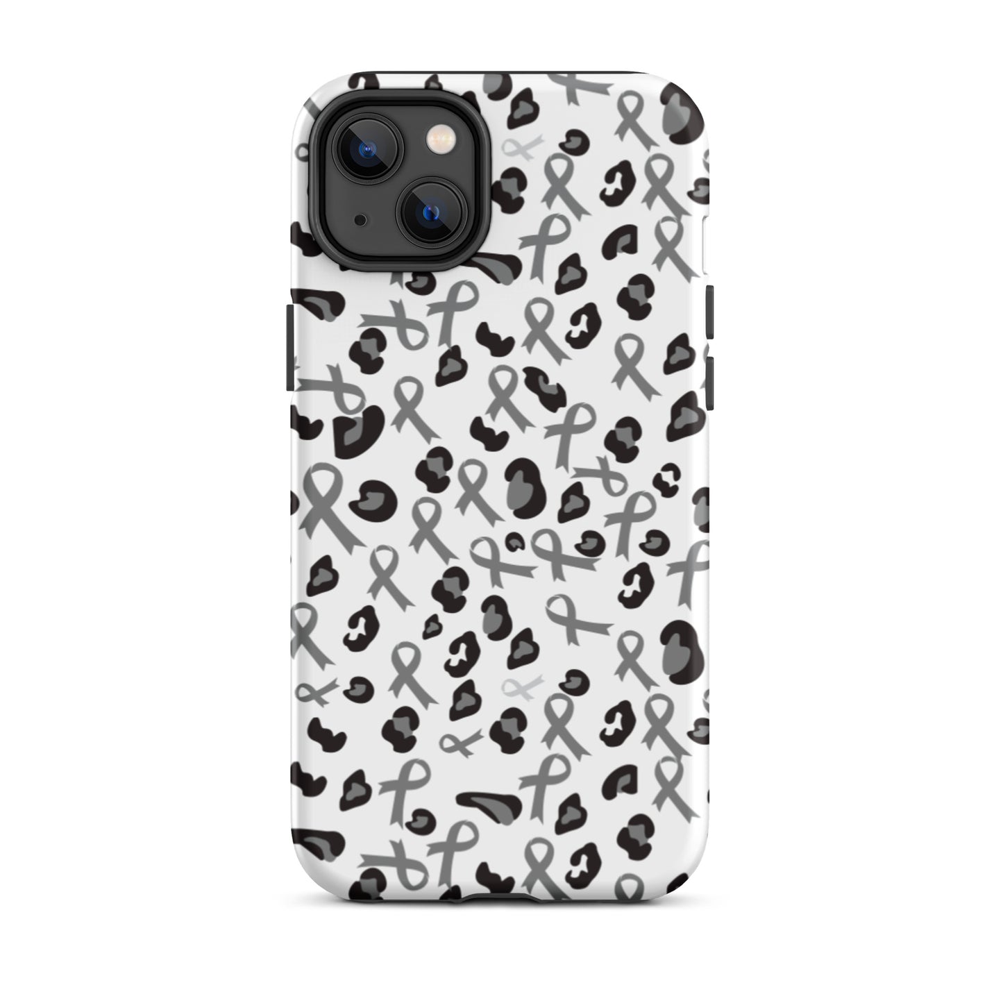 Gray & Cheetah Tough iPhone case