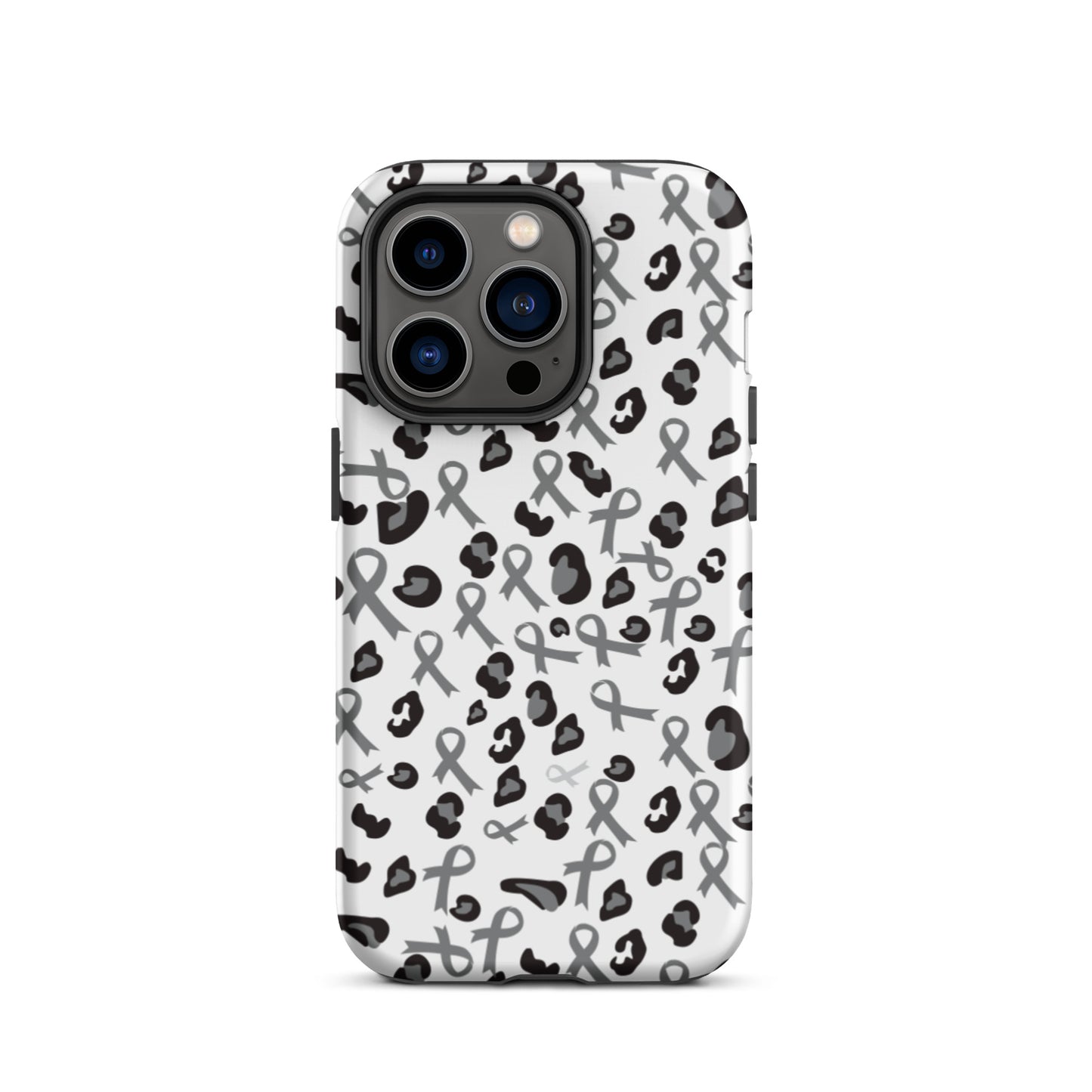 Gray & Cheetah Tough iPhone case